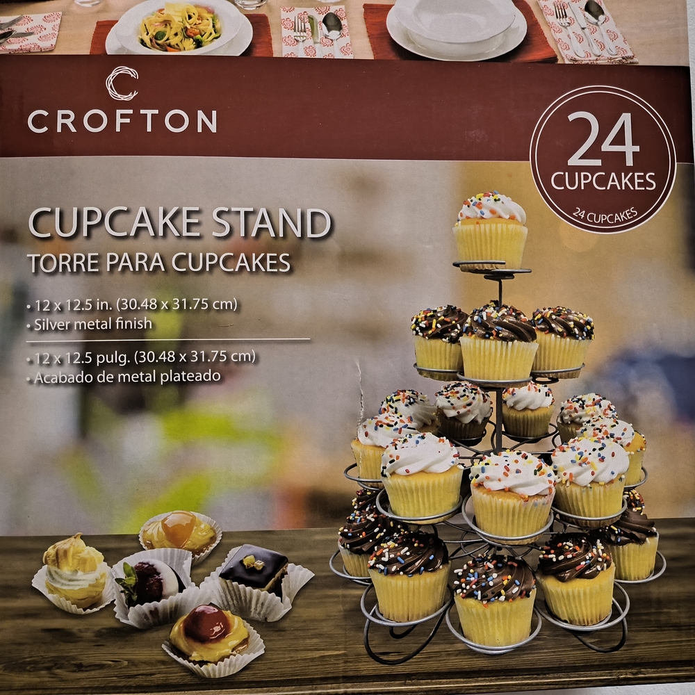 Crofton Silver Cupcake Stand